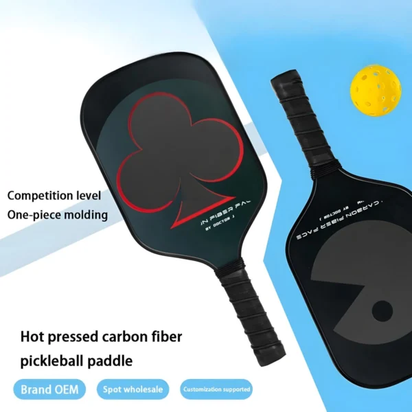 Power 16mm Thermoformed Raw Carbon Fiber Pickleball Paddle VortexPaddle