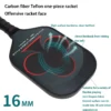 Power 16mm Thermoformed Raw Carbon Fiber Pickleball Paddle VortexPaddle