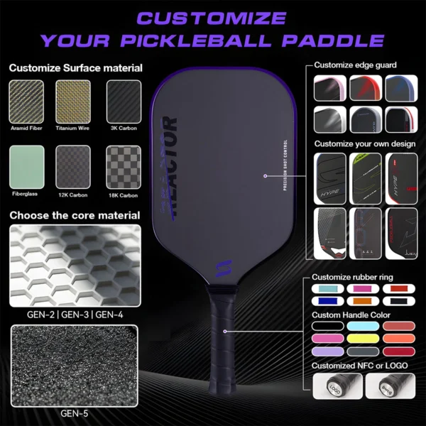 T700 Raw Carbon Fiber Pickleball Paddle for B2B, Institutional, and Custom Program Supply